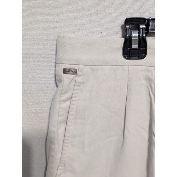 Tommy Bahama Pleated Casual Chino Silk Shorts Cream/Tan Men's Size 40 - Picture 3 of 7